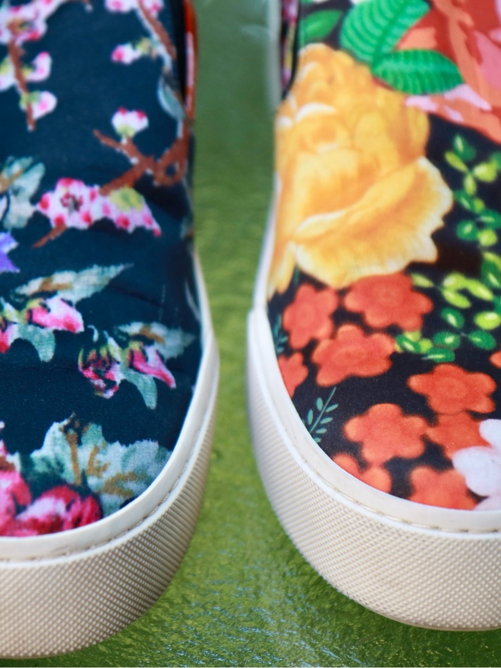Floral Slip-On Women's Sneakers in Multi-Color